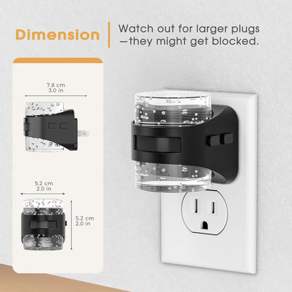Briignite Night Light, Night Lights Plug into Wall, Soft White LED Nightlight for Kids, Adjustable Brightness 0-100LM, Dusk to Dawn Sensor, Soft Light for Bedroom, Hallway, Nursery, 2 Pack