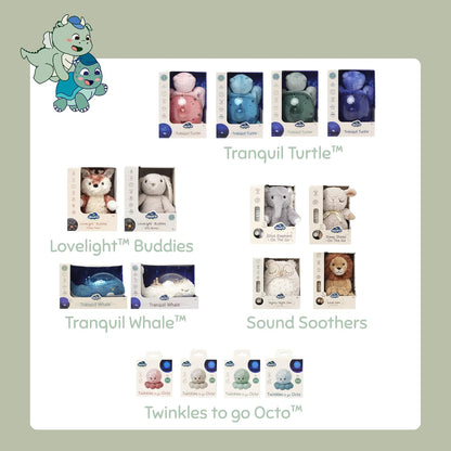 Cloud b Calming Nightlight Star Projector | Gentle Brightness | 3 Colors | 8 Constellations | Auto-Shutoff | Twilight Turtle Green