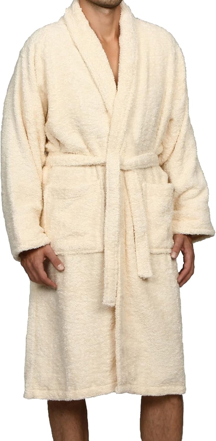 Cotton Unisex Terry Robe, Soft And Absorbent Robes For Men And Women, Bathroom Accessories