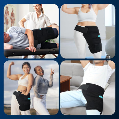 Comfytemp Hip Ice Pack Wrap for Sciatica Pain Relief, Hip Replacement Kit After Surgery, Reusable Gel Ice Pack for Injuries, Hot Cold Compress Recovery Items Physical Therapy for Men Women (L/XL/2XL)