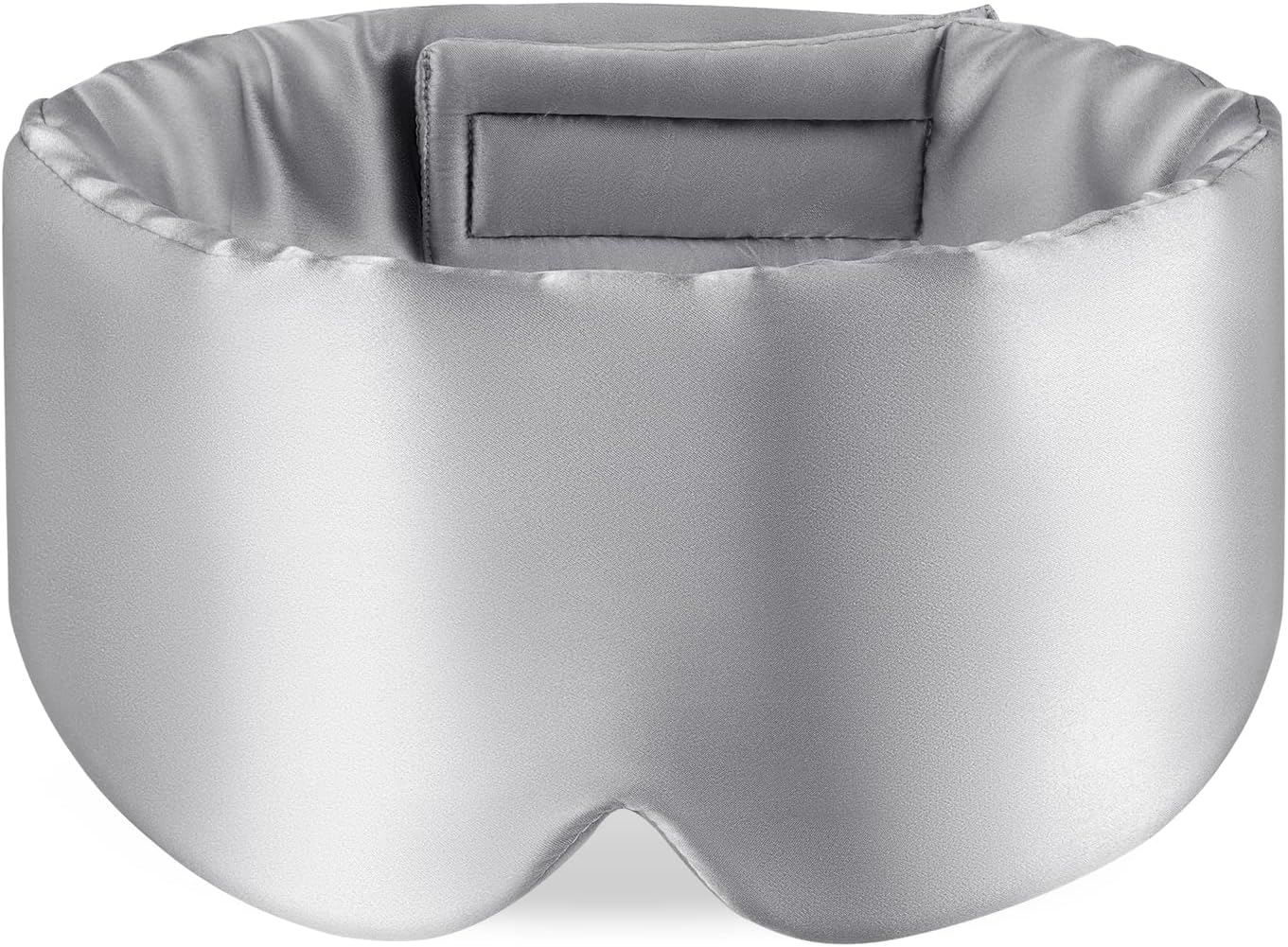 Zenssia 100% Mulberry Silk Sleep Mask Eye Mask for Man and Woman with Adjustable Headband, Full Size Large Sleep Mask & Blindfold for Total Blackout for All Night Sleep, Travel & Nap- Black
