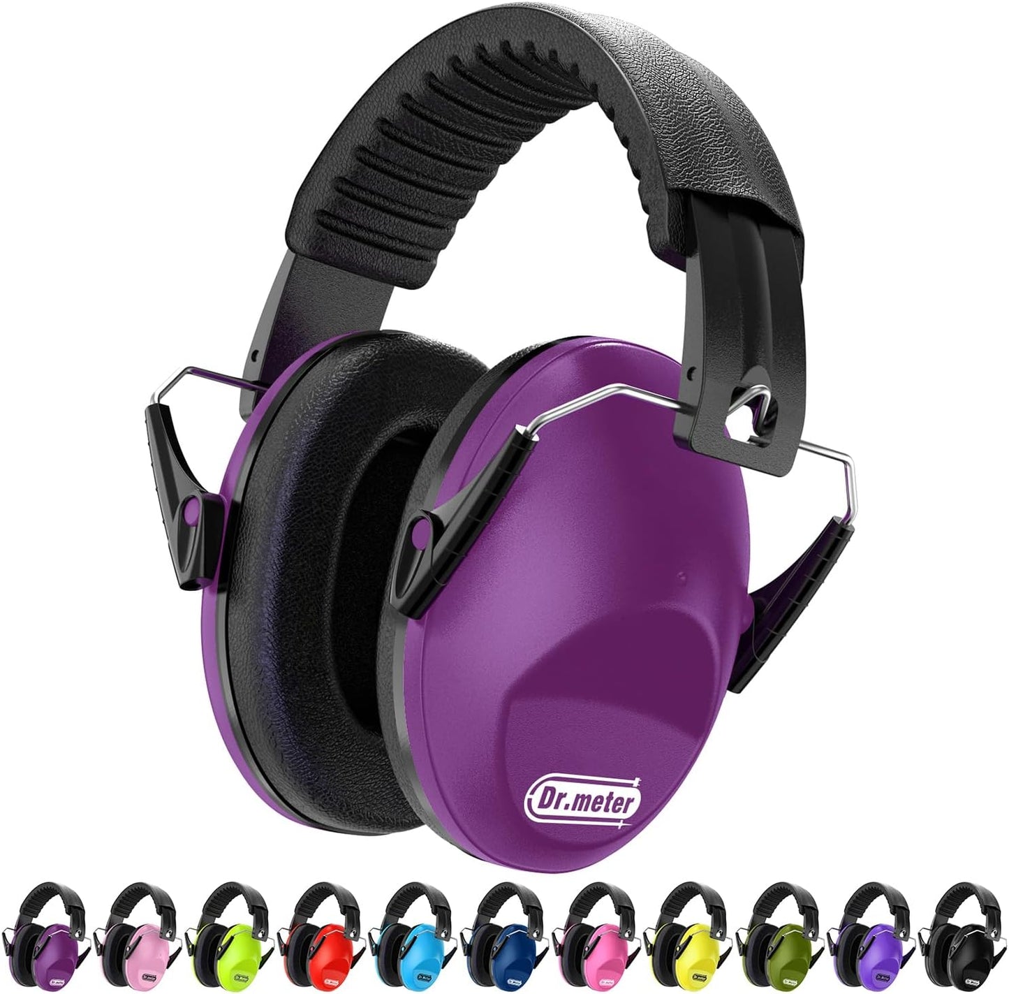 Dr.meter Ear Muffs for Noise Reduction: 27.4SNR Noise Cancelling Headphones for Kids Adults, EM100 Adjustable Hearing Protection Earmuffs for Monster Jam, Autism Sensory, Concerts, Fireworks