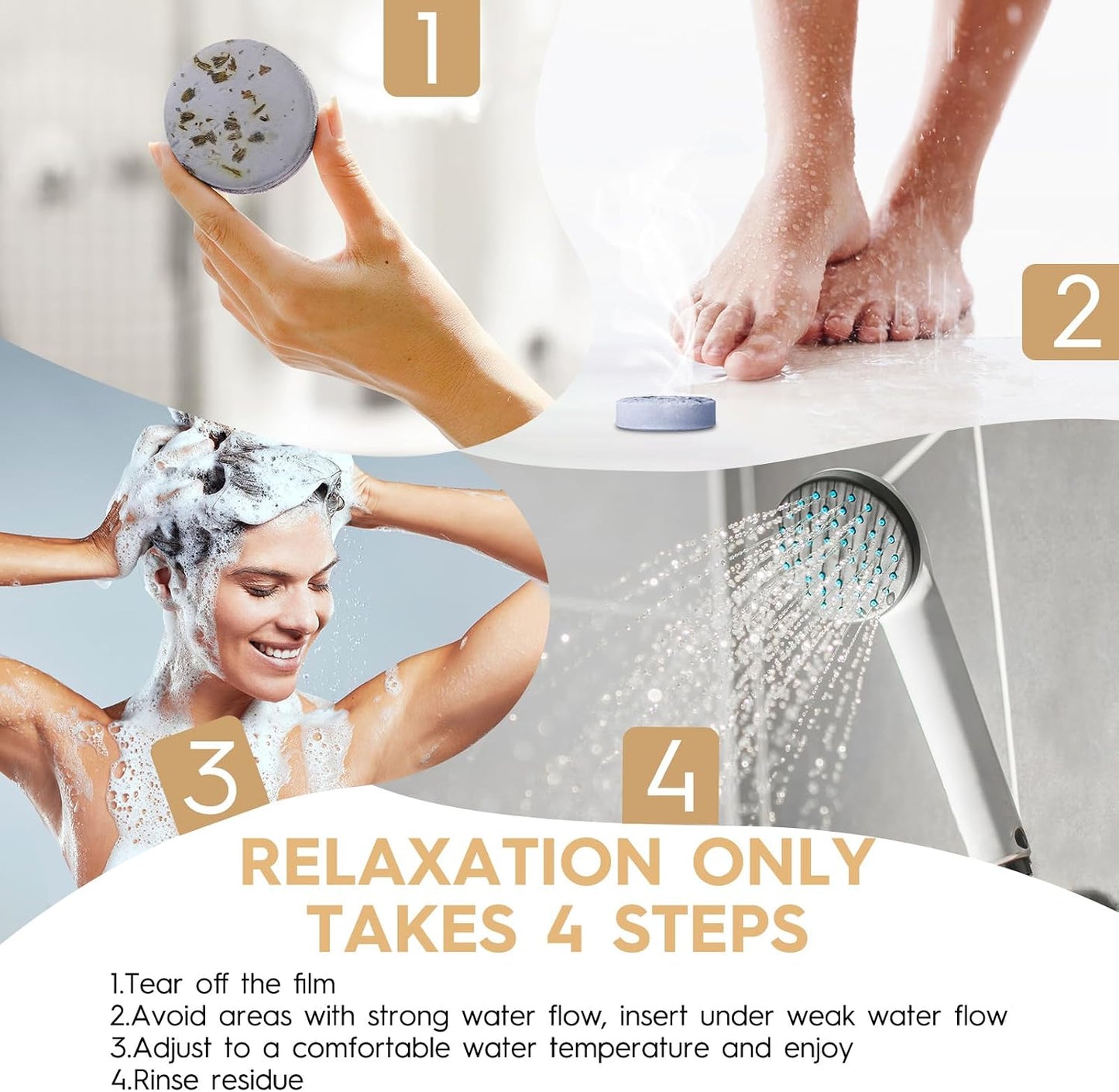 Shower Steamers Aromatherapy Blriet Gifts for Women, Teen Girls, Wife, Her, Mom, Father Days, Daughter, Grandma Basket Stuffers Birthday Gifts Decoration Travel Essentials Self Care Home Spa 8 Pack