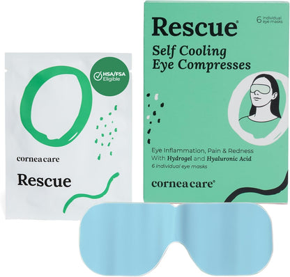 CorneaCare Rest: Self Heating Warm Compress for Dry Eyes | Heated Eye Mask for Fast Relief | Steam Mask for Stye Treatment | No Microwave or Washcloth Needed | Travel Ready Warm Compress | 30 Count