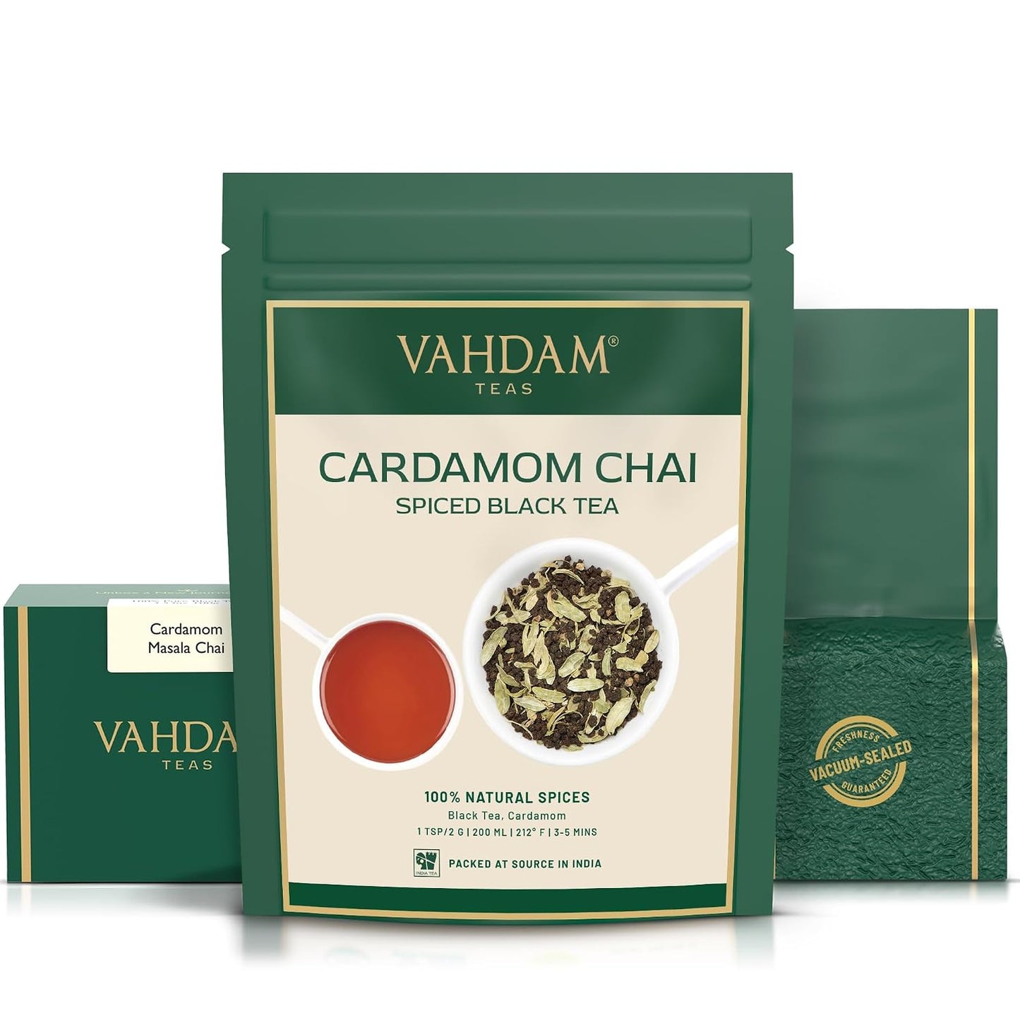 VAHDAM, Turmeric Ginger Herbal Tea (50+ Cups, 3.53oz) Caffeine Free | 100% Pure Herbal Blend - Savory & Spicy | Vacuum Sealed | Direct from Source