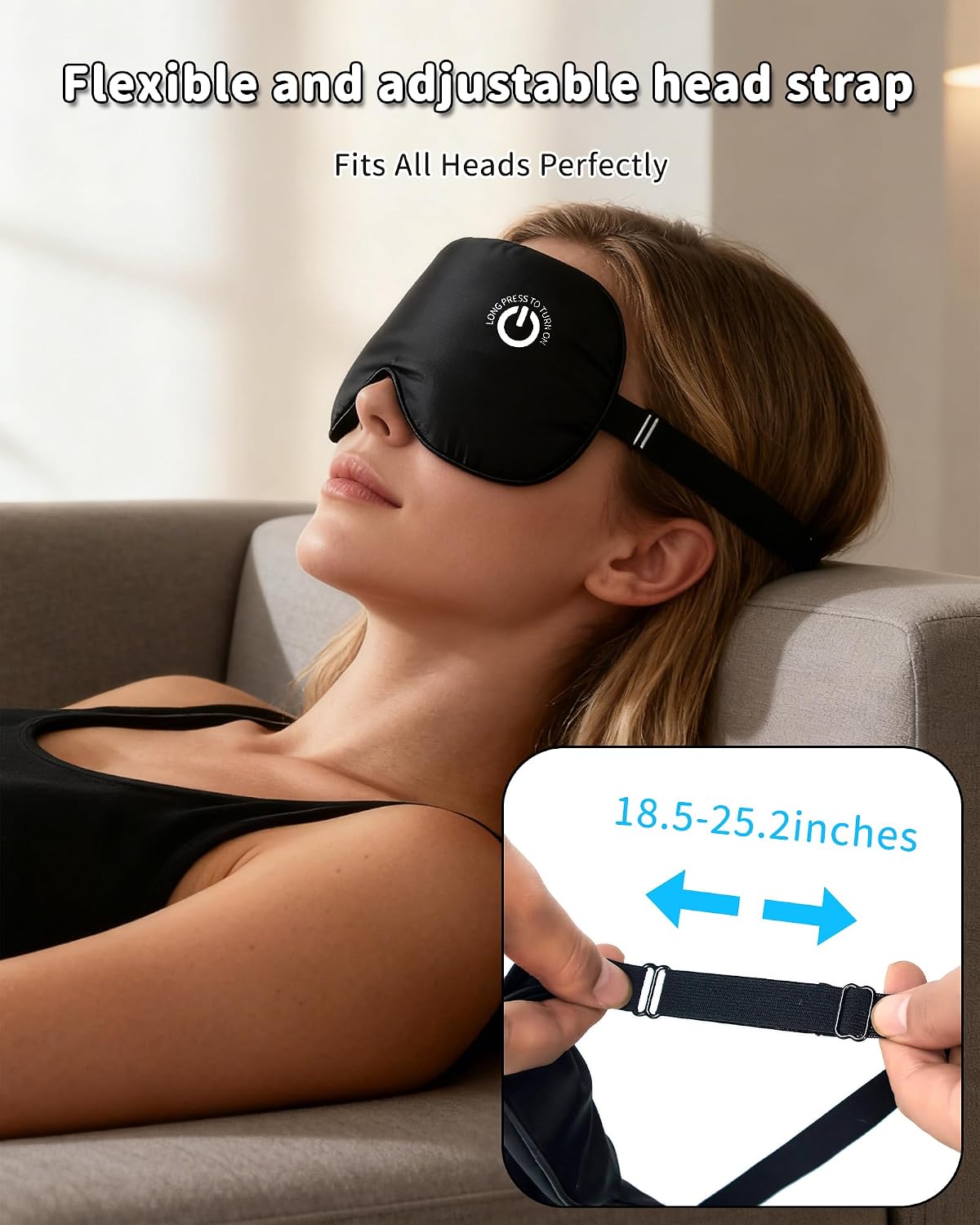 Heated Eye Mask for Dry Eyes, Cordless Rechargeable Warm Compress with 100% Mulberry Silk Cover, 3 Heat Settings, 20-Min Auto-Off, FSA-HSA Eligible Eye Mask for Home, Office & Travel