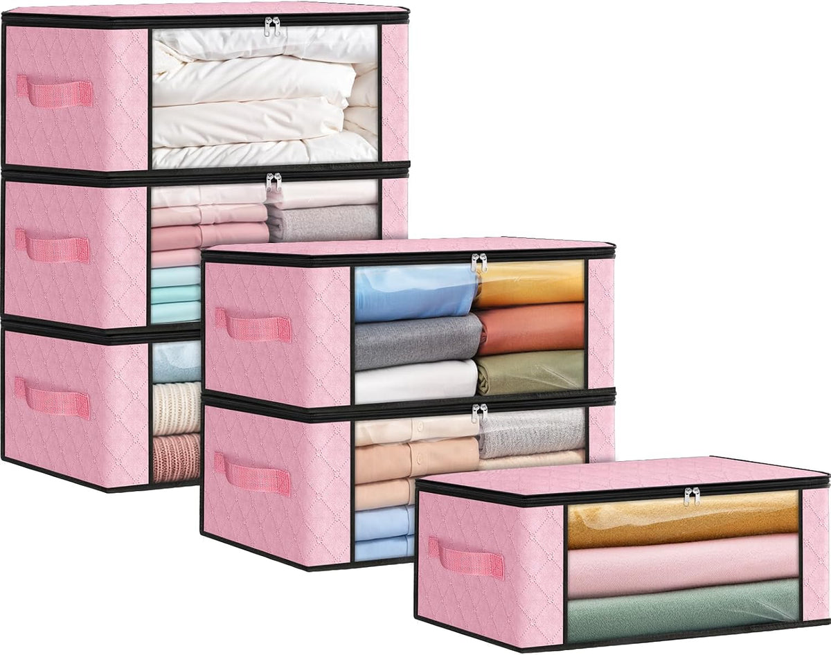 Fab totes Storage Bags for Clothes Blanket Storage Bins with Lids