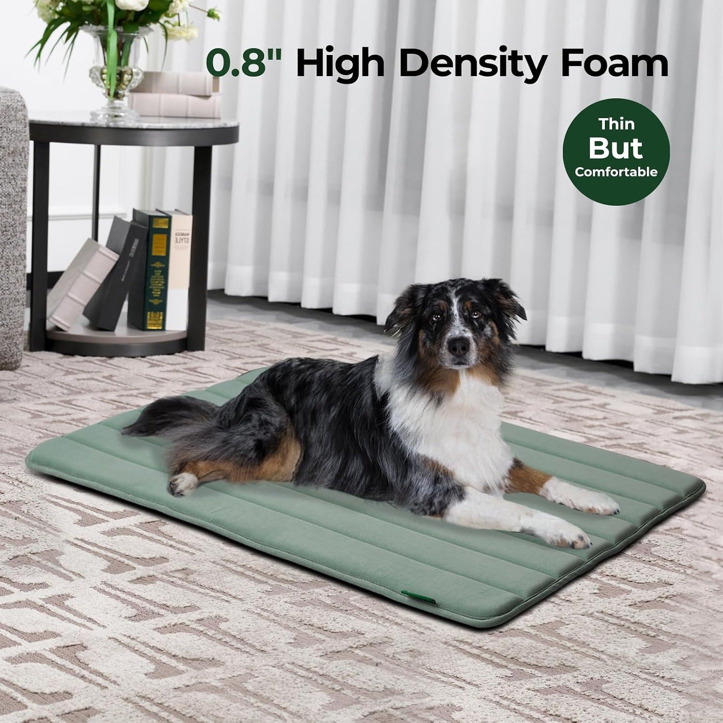 BALANCE Dog Crate Pad, Dog Foam Crate Mat Kennel Pad, Washable Water-Resistant Pet Bed Flat Dogs Cage Mat for Large Dogs