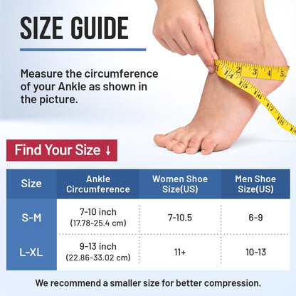 Ankle Compression Sleeve for Achilles Tendonitis Relief, Ankle Ice Pack Wrap, Foot Brace Sprained Ankle Support for Women and Men, Freeze Cold Packs for Plantar Fasciitis