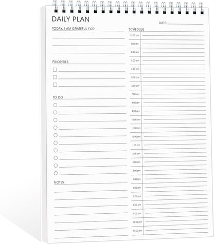 Weekly Planner Notepad,Spiral To Do List Undated Planning Pad, Weekly Organizer for Students, Weekly Agenda for Work & Daily Life, 52 Sheets, 6.5 x 9.8 in (Green)