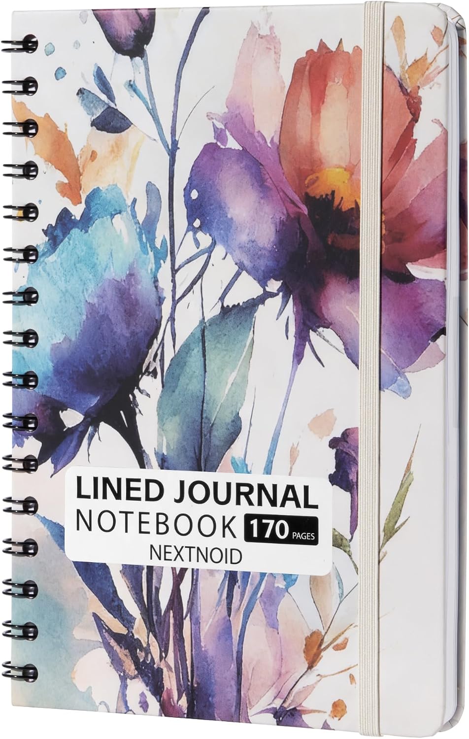 Nextnoid Lined Spiral Notebook Journal For Women & Men - A5(5.8" x 8.3") 170 Pages, Hardcover Notebooks for Work & Note Taking, College Ruled Journals for Writing - Grey