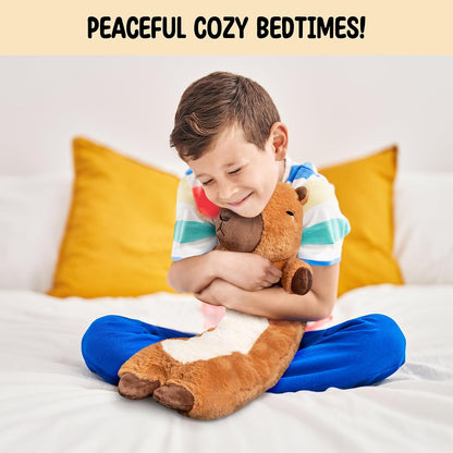 Bunny Microwavable & Weighted Stuffed Animals - 1.5 Lbs Unscented Heating Pad for Period Cramps Pain Relief and Anxiety, Cute Bunny Plush Toys Gifts for Women Girls Adults and Kids by Happy Fuel