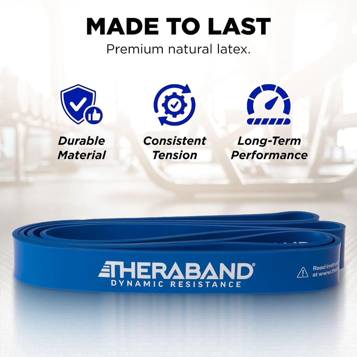 THERABAND High Resistance Band Set of 2, Light and Medium Loop, 15-25 lb