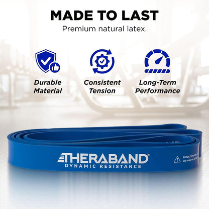 THERABAND High Resistance Band Set of 2, Light and Medium Loop, 15-25 lb