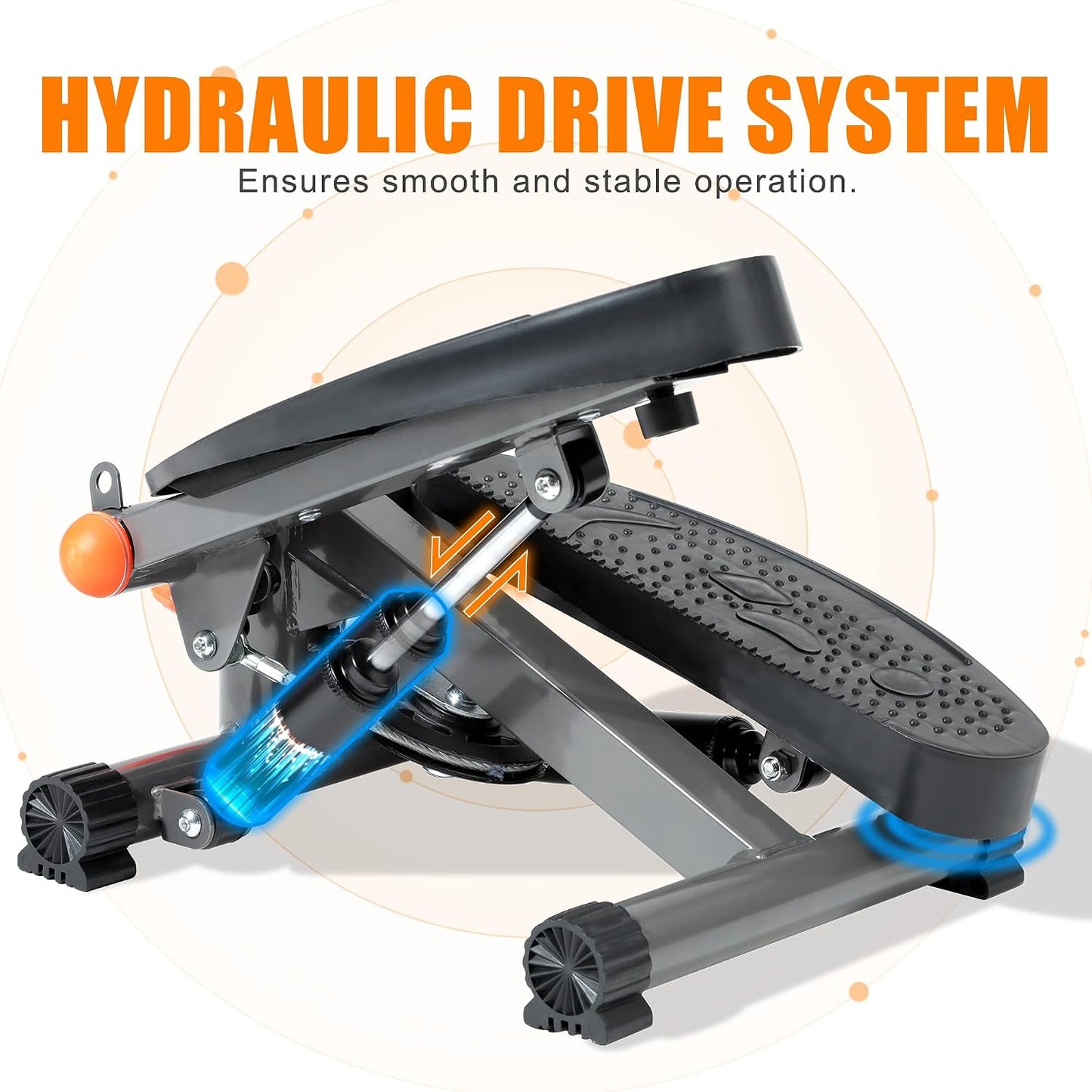 Stepper for Exercise at Home Mini Stair Stepper with Resistance Bands Exercise Equipment for Home Stair Climber Stepper Machine for Home Gym Cardio Equipment for Full Body Workout