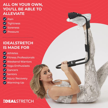 IdealStretch - Leg Stretcher - Hamstring Stretcher - Hip Stretcher - Lower Back Stretcher, & Calf Stretcher - Stretching Equipment - Original Patented - Harmstring Recovery