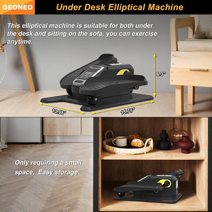 Under Desk Elliptical Machine, Electric Elliptical Exerciser for Senior, Quiet & Small Electric Seated Pedal Exerciser for Home with Monitor, Remote Control & 12 Adjustable Speeds
