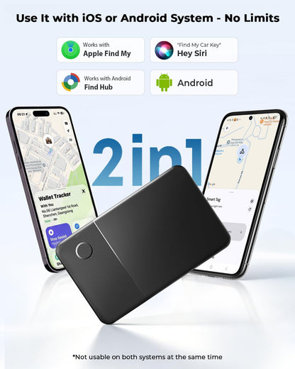 Wallet Tracker Card (iOS and Android),0.04in Ultra-Thin Smart Tracking Card