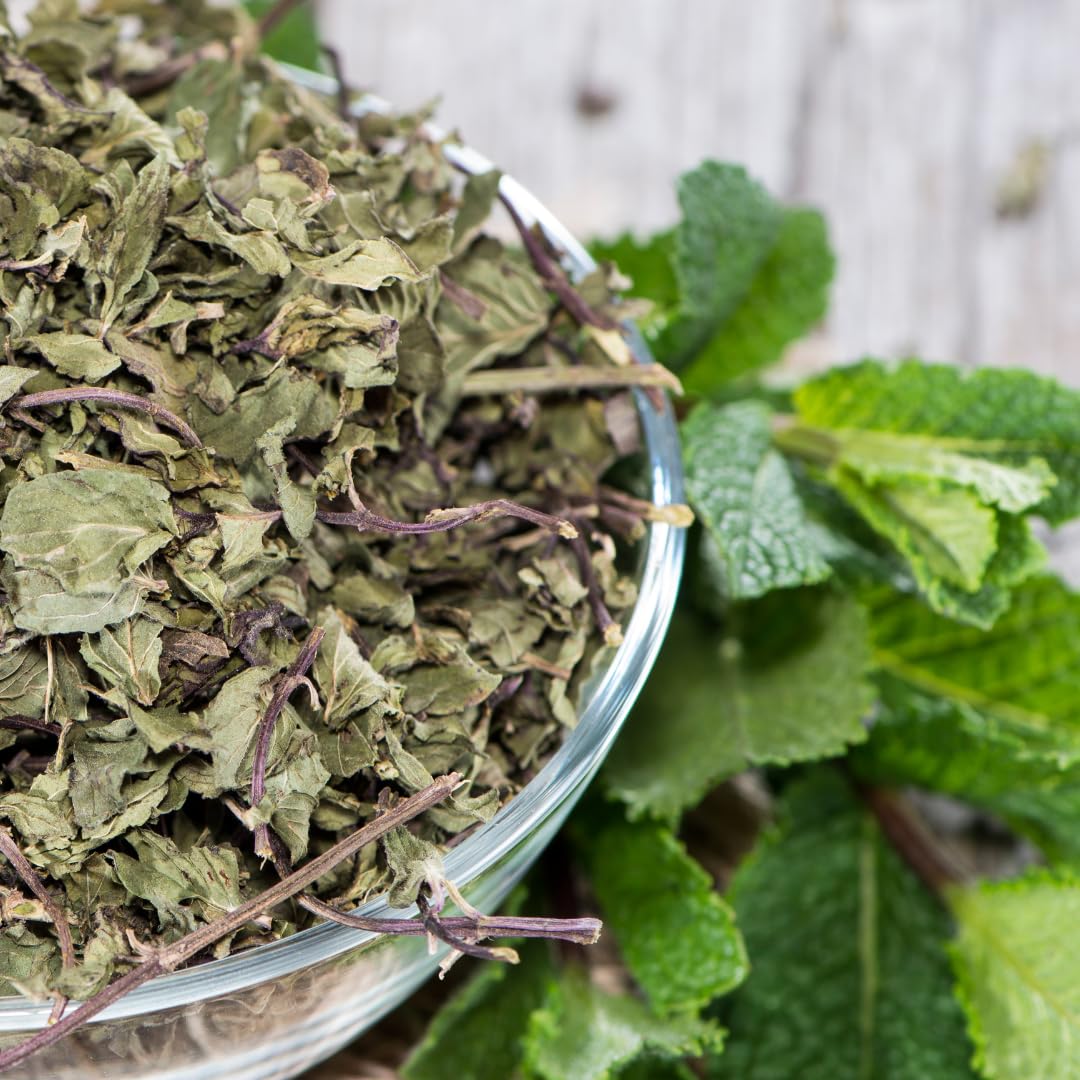 GranAroma Dried Spearmint Leaves, 2.8 oz, Refreshing & Aromatic, Drinks & Teas, Crisp Herb