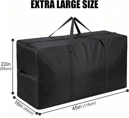 66 Gallon Extra Large Storage Bags, XXL Moving Bags with Zippers & Side Handles, Jumbo Big Storage Totes for Moving & Space-Saving Organization (Black, 66 Gallon)