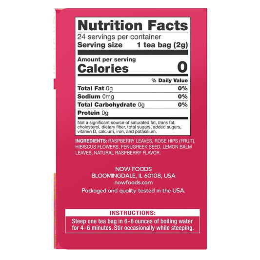 NOW Foods, Give a Tea® Red Raspberry Tea, Herbal Blend, 24 bags