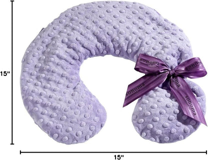 Sonoma Lavender Luxury Lavender Heatable/Chillable Neck Pillow, Microwaveable for Neck and Shoulders with Removable Washable Covers, Great for Relaxation and Pain Relief (Angora Platinum)