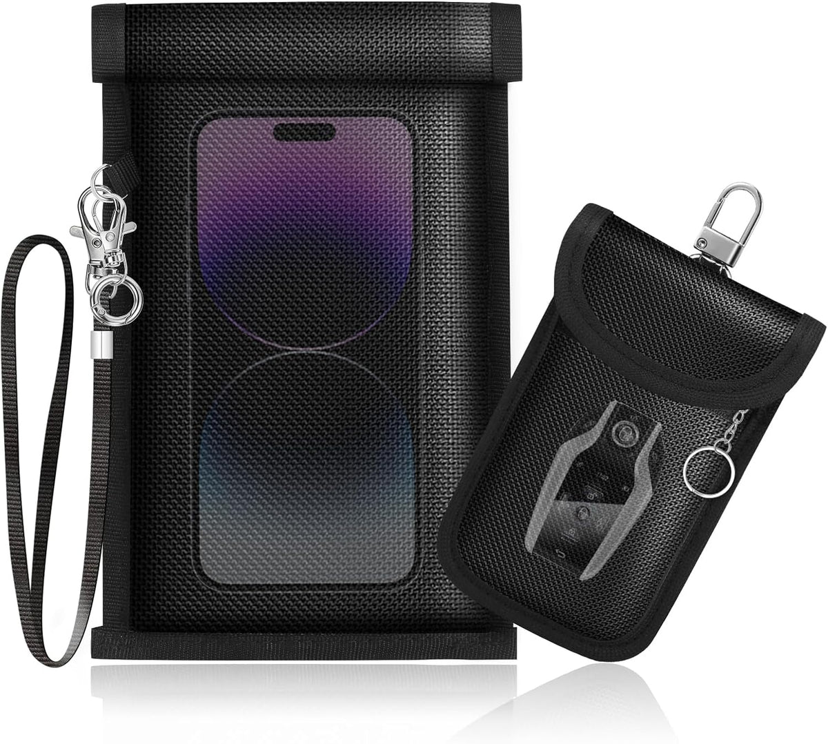 Faraday Bags for Phone and Car Key Fob, Signal Blocking Pouch, Anti-Theft Keyless Entry Theft Protection