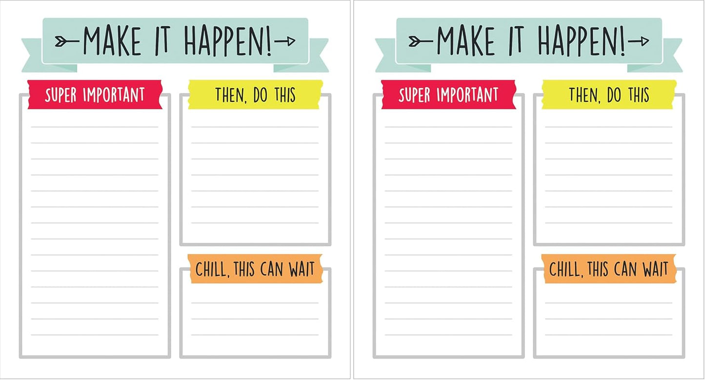 Carson Dellosa Aim High To Do List Notepad―5.75" x 6.25" Paper Stationery, Daily Checklist, Goals, Reminders, Notes, Motivational Organizer (50 sheets)