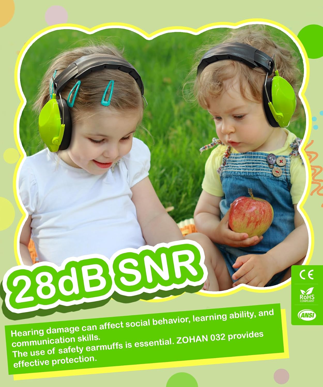 ZOHAN 032 Kids Noise Canceling Headphones - 25dB NRR Kids Ear Protection Earmuffs for School, Monster Jam, Fireworks, Travel, Air Show, Concert, Autism - Pink