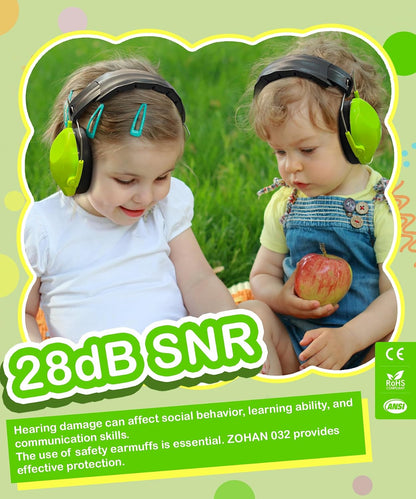 ZOHAN 032 Kids Noise Canceling Headphones - 25dB NRR Kids Ear Protection Earmuffs for School, Monster Jam, Fireworks, Travel, Air Show, Concert, Autism - Pink