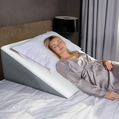 Kolbs Extra Wide Bed Wedge Pillow | Super Large, Memory Foam Top and Jacquard Cover | for Sleeping Acid Reflux GERD (7.5 Inch Height (31 x 33 x 7.5))
