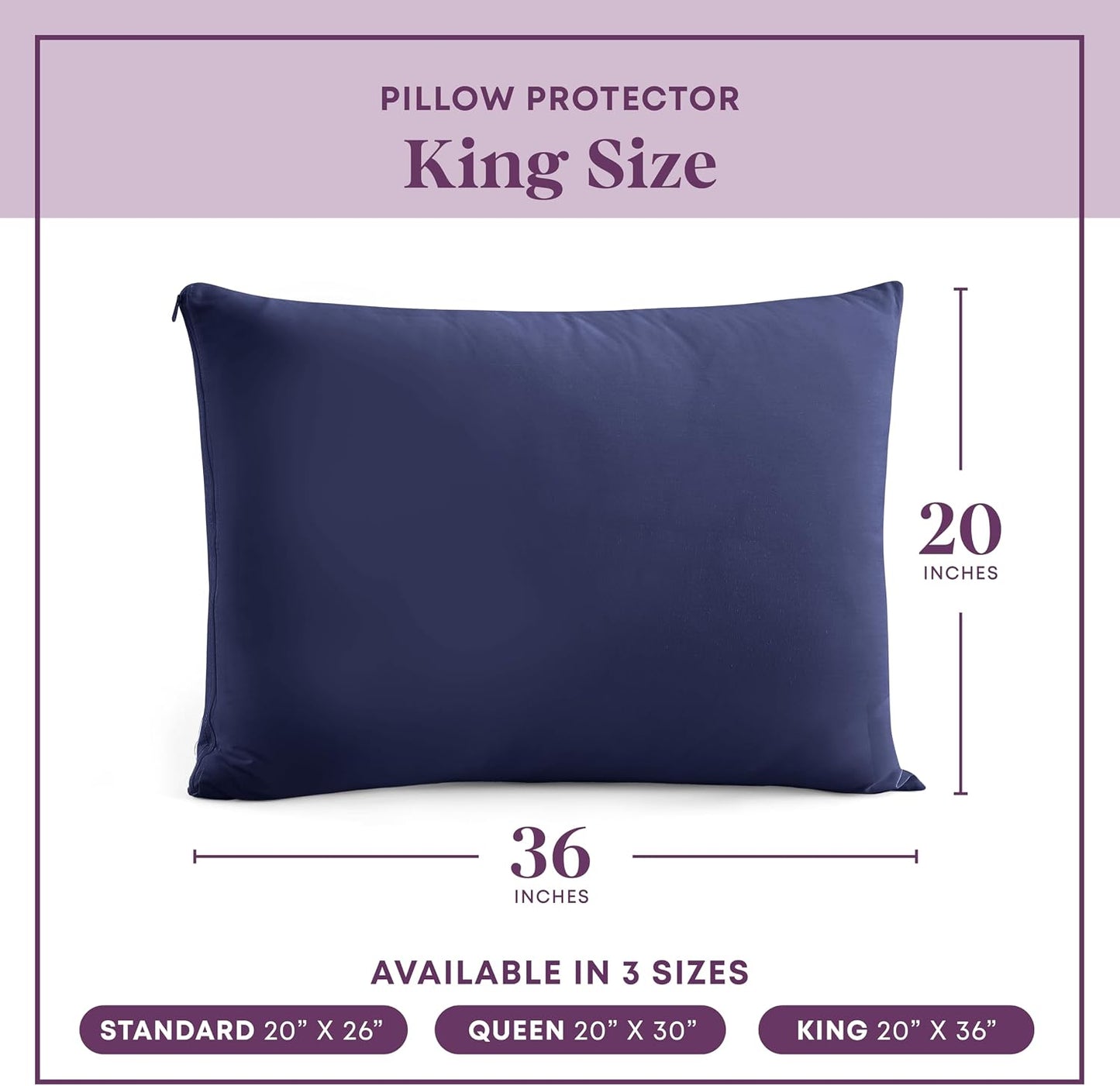 CirclesHome Pillow Protectors 4 Pack Standard Zippered - 100% Cotton Breathable Pillowcases - Protects Pillows from Dirt, Dust and Debri (Standard - Set of 4 - 20x26)