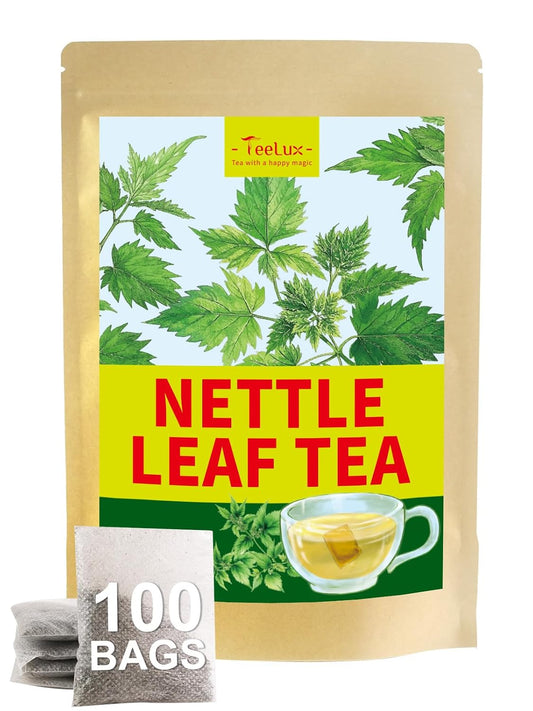 TeeLux Nettle Leaf Tea Bags, Stinging Nettle Tea, Caffeine Free, 100 Count
