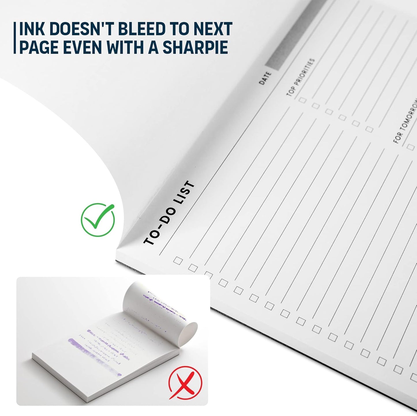 Weekly Planner Pad: To Do List Desk Notepad with Multiple Sections - 8.5x11" 52 Sheets - Undated Tear Off Notebook Calendar - Habit Planning Tracker, Task Goal Checklist Organizer - Agenda Plan Pad