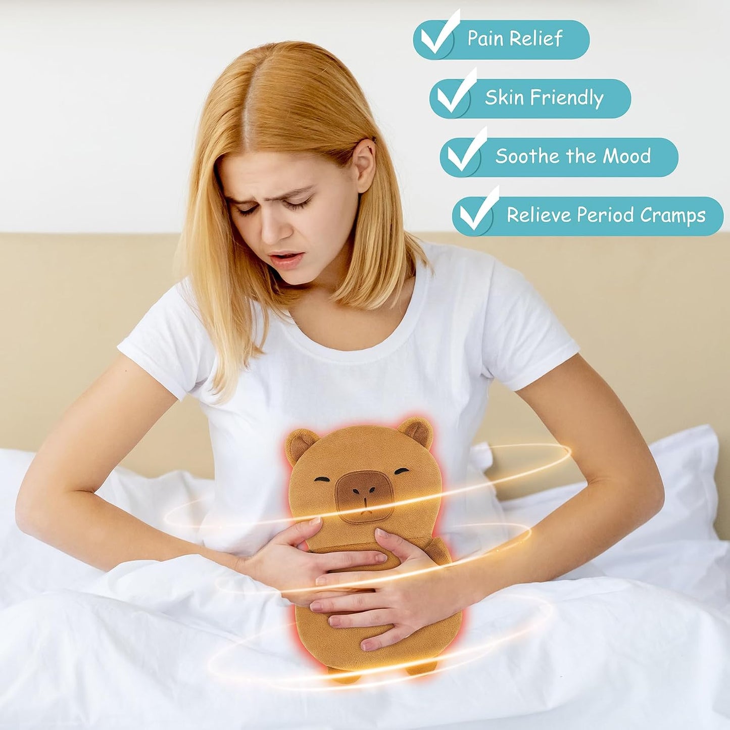 Microwave Heating Pad for Period Cramps,Otter Microwavable Heating Pad for Shoulder Neck Back Knee Pain Relief with Lavender Scented,Cute Otter Plush Toys Heat Pack for Women Kids Birthday