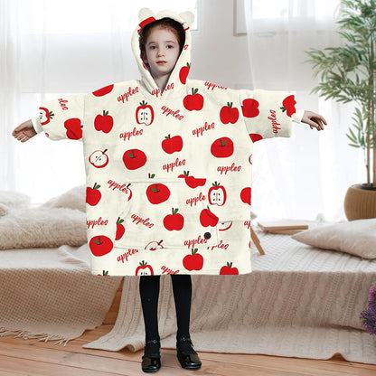 THREE POODLE Wearable Blanket Hoodie for Women, Oversized Sherpa Sweatshirt Blanket for Adults Men, Cozy Hooded Blankets, Gifts for Teen Girls Women Mom Sister