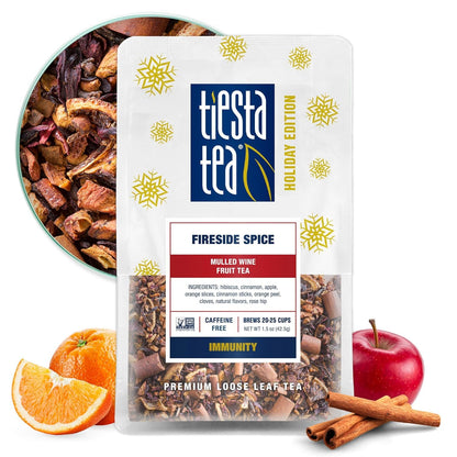 Tiesta Tea - Fireside Spice, Loose Leaf, Mulled Wine Herbal Tea, 1.5oz