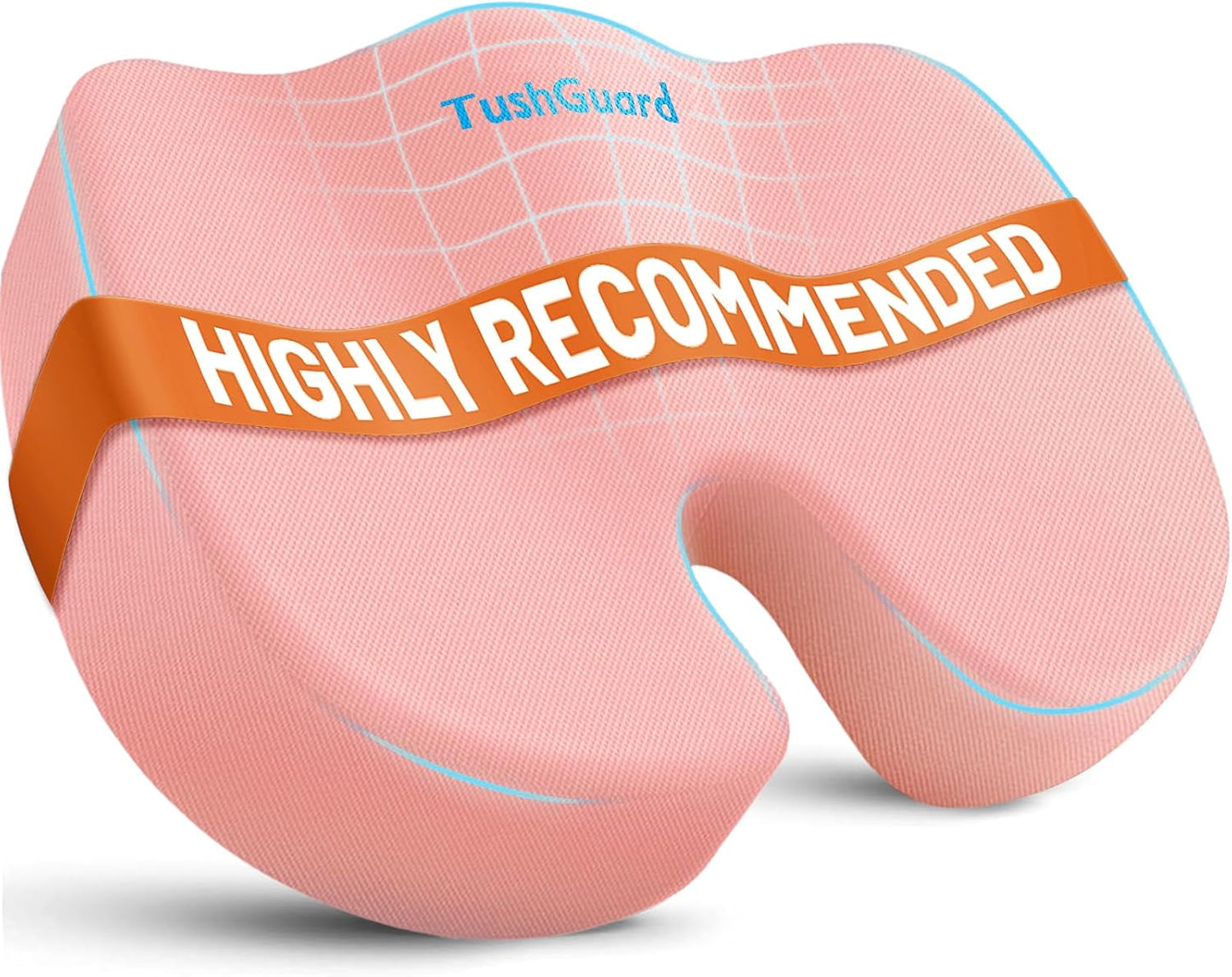 TushGuard Seat Cushion for Office Chair Memory Foam Non-Slip Cushion Back, Relief Chair Pad, Butt Pillow for Office Chair, Car, Computer Desk, Black