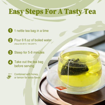 FullChea - Nettle Leaf Tea Bags, 25 Count, Stinging Nettle Tea