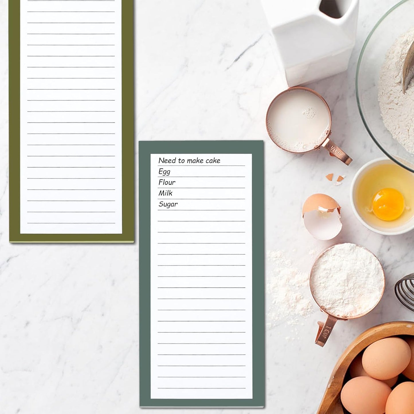 6 Pack Magnetic Notepads, Notepads Grocery List Magnet Pad for Fridge,Full Magnet Back Design Notepad for Grocery Lists, Shopping Lists, to-Do Lists(240 Sheets)