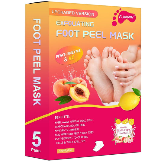 Foot Peeling Mask (5 Pack) Exfoliant for Peeling Off Calluses, Natural Exfoliator for Dry Dead Skin, Callus, Repair Rough Heels Soft Smooth Touch