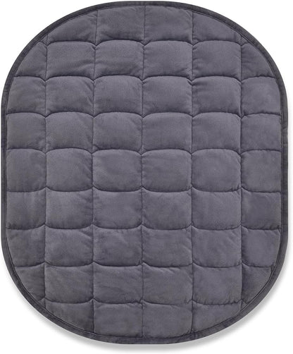TONGDADA Weighted Lap Blanket 7lbs for Adult,Perfect for Relaxation, Lounging, Napping, Sleeping & Travel,Luxury Minky Weighted Body Blanket,Weighted Throw Blanket-Dark Grey Minky Dot, 29" x 24"