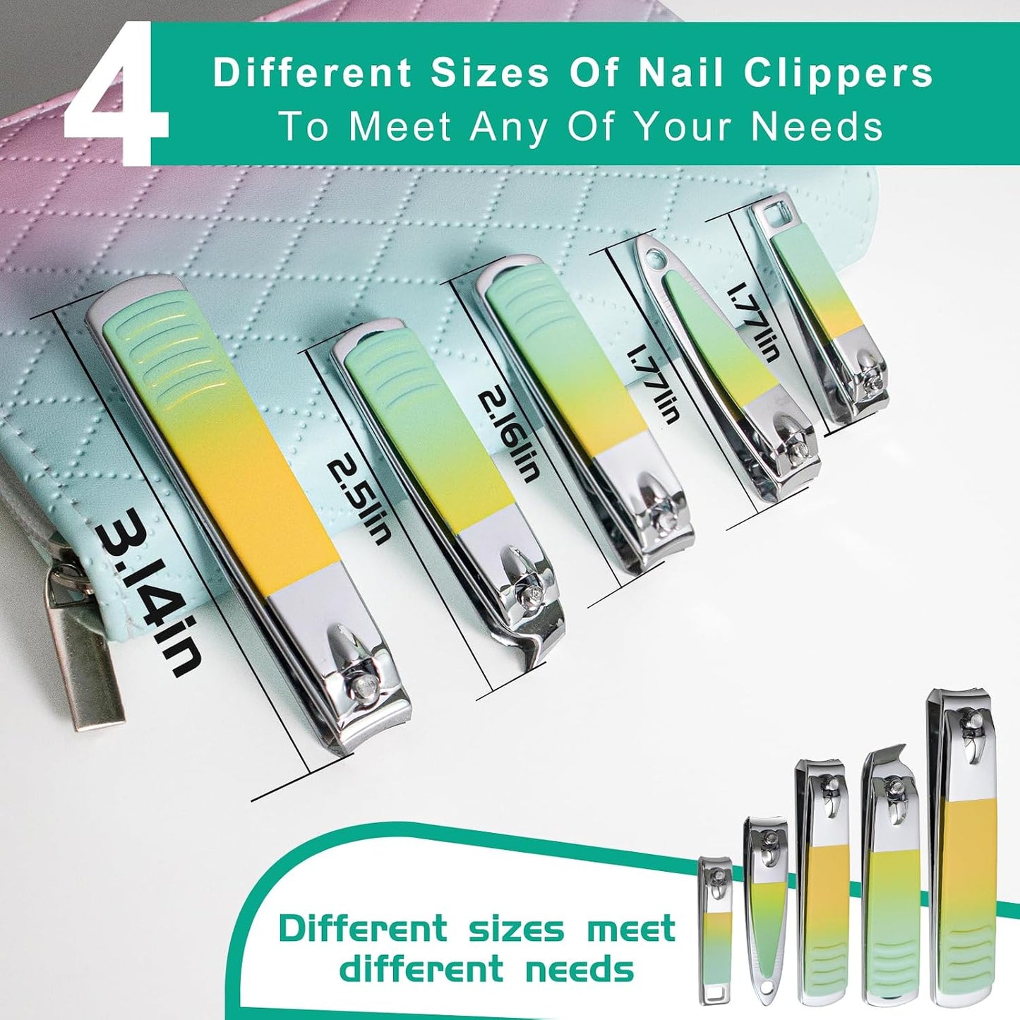 Manicure Set 30 in 1 Nail Clipper set, REDFLOW nail clippers, fingernail & toenail clippers, Manicure Tools, pedicure tools, Suitable for Travel Manicure Kit, Nail Set Kit With Everything Profe