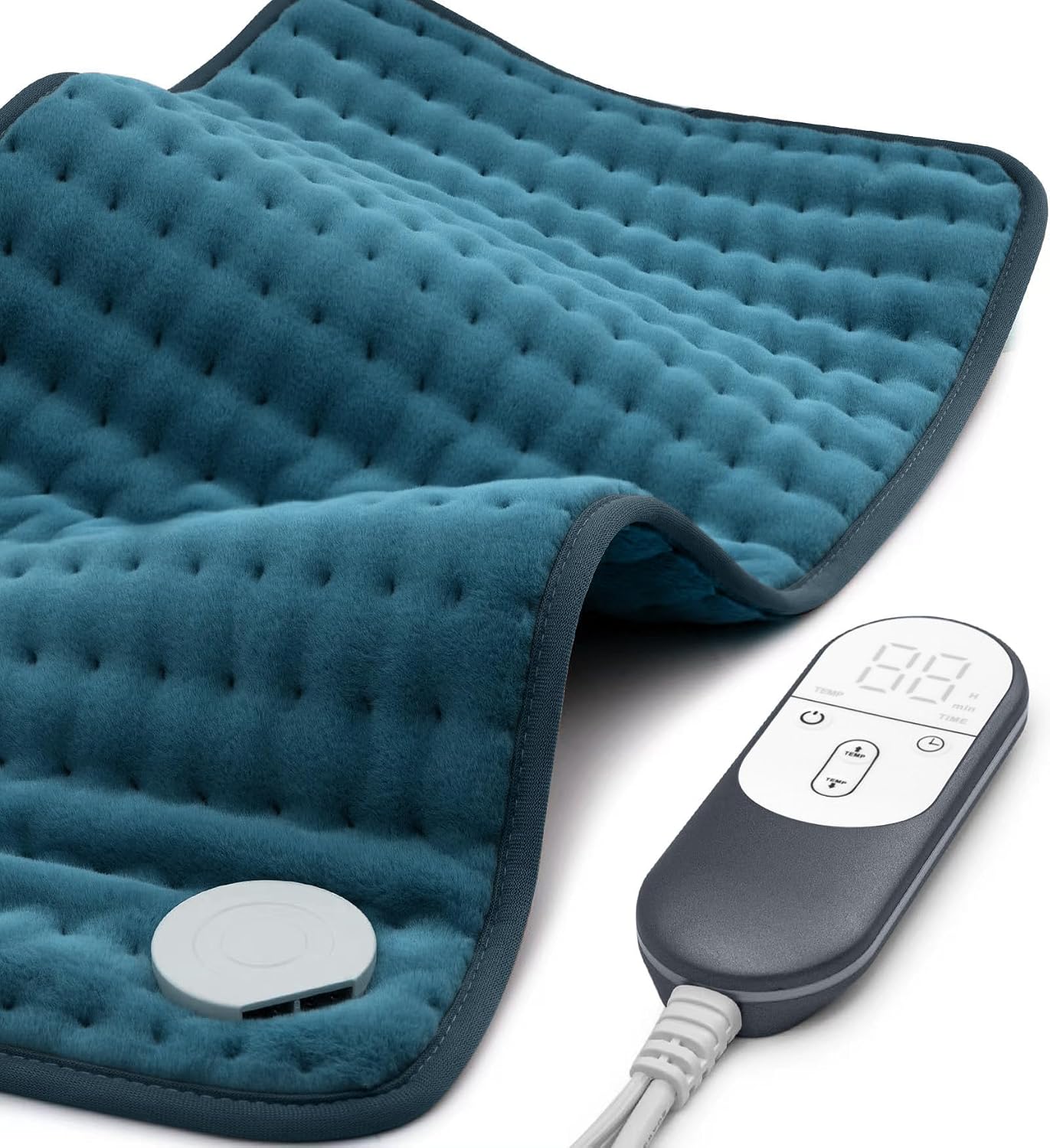 VALGELUIK Heating Pad for Back, Neck & Shoulder Pain Relief – 12"x24" Electric Heat Pad, Auto-Off, Machine Washable, Moist/Dry Heat Options – Thoughtful Mother's Day Gifts for Mom, Dad, Women & Men