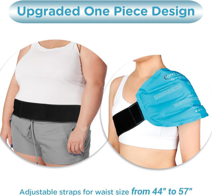 Comfytemp Large Ice Pack for Injuries Reusable Gel Ice Pack for Lower Back Pain Relief, Sciatica, Hot Cold Wrap Compress Recovery Item for Surgery, Swelling, Lumbar, Shoulder, Knee, Hip, for Men Women