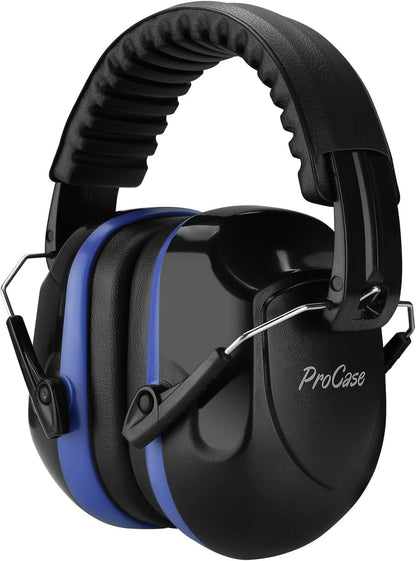ProCase NRR 28dB Noise Reduction Ear Muffs, Foldable Adjustable Passive Noise Cancelling Headphones for Adults Kids Autism, Hearing Protection for Shooting, Construction, Mowing, Studying -Black - Colors A