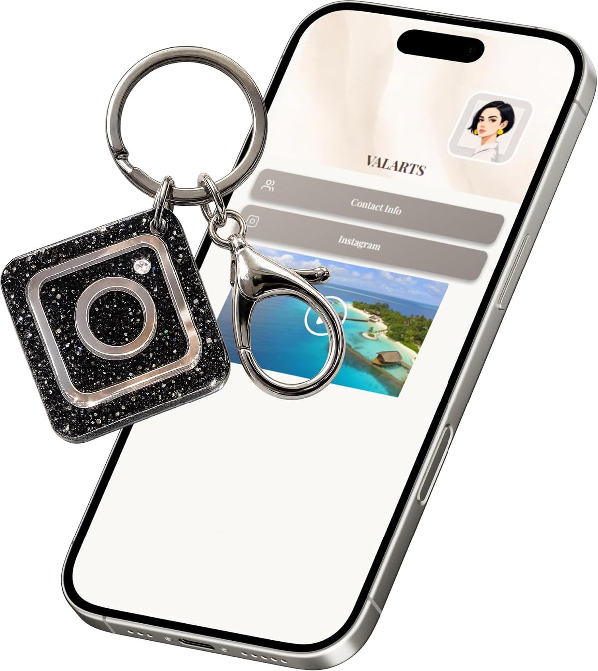 VTAG.ID NFC Digital Business Card Keychain - Tap to Share Contact & Social