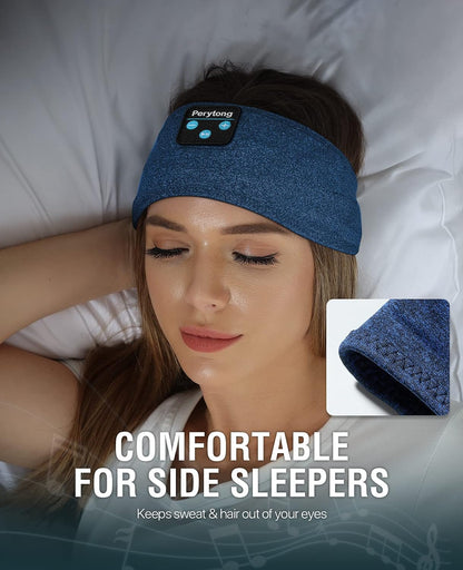 Perytong Sleep Headphones Wireless, Bluetooth Sports Headband Headphones with Ultra-Thin HD Stereo Speakers Perfect for Sleeping,Workout,Jogging,Yoga,Insomnia, Air Travel, Meditation (Grey)