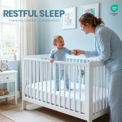 Queen Size Mattress Protector Waterproof, Premium 200 GSM Terry Mattress Cover, Soft & Breathable Bed Cover, Fitted Sheet Style Stretchable Deep Pockets 17" by Utopia Bedding (White)