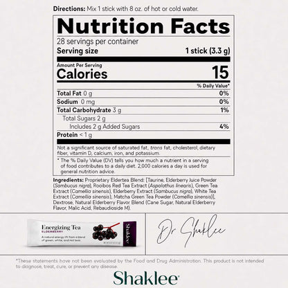 Shaklee - Shaklee 180® Energizing Tea Elderberry - 28 Sticks